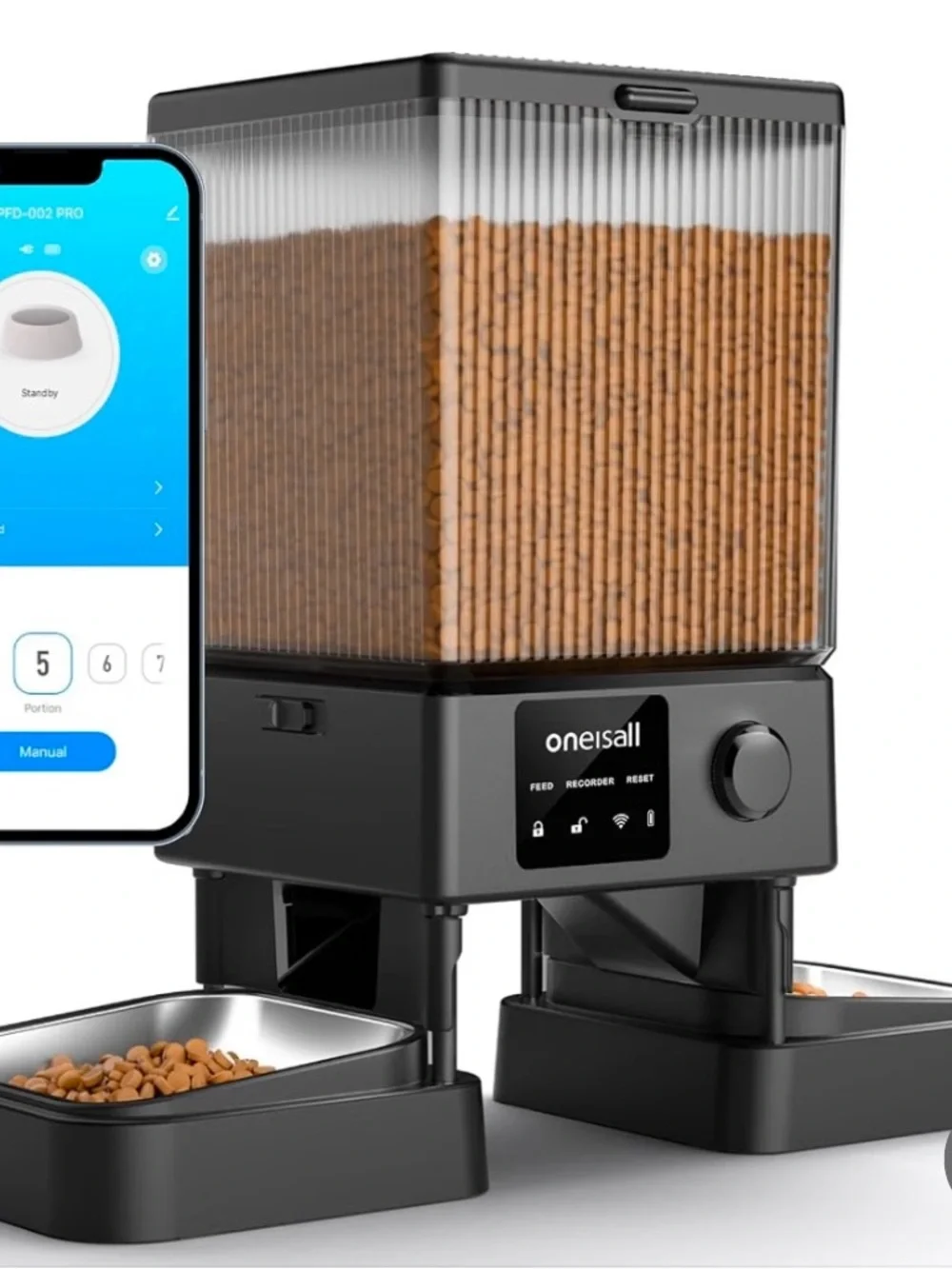 Smart Automatic Cat Feeder - Black